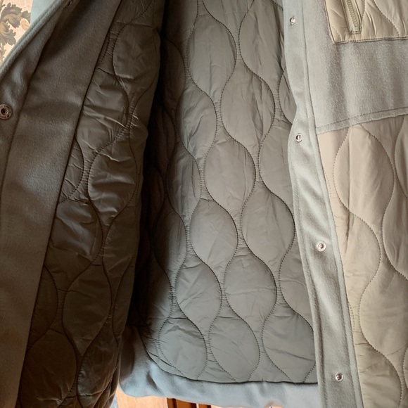 NWT womens small Hurley Olive Tilden mixed media quilt jacket - Picture 4 of 4